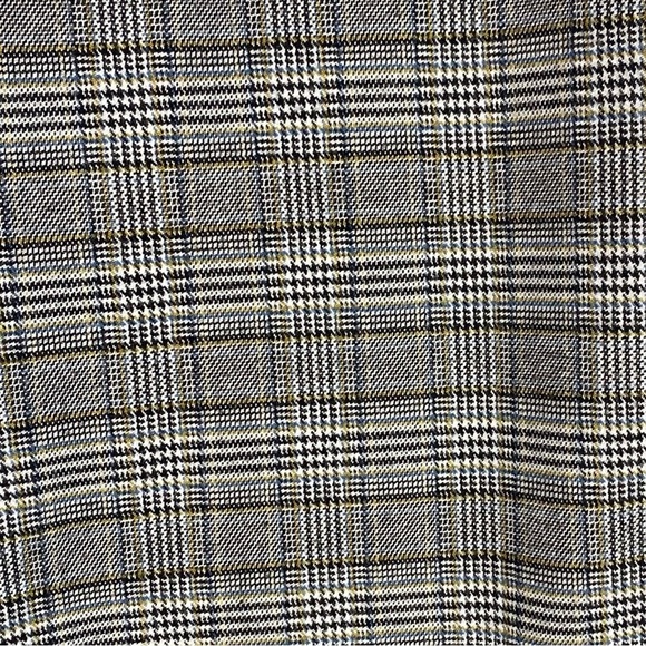 LOFT Hight Waist Curvy Trouser Pants 12 Gray Tan Glen Check Plaid 521626 - Picture 4 of 12